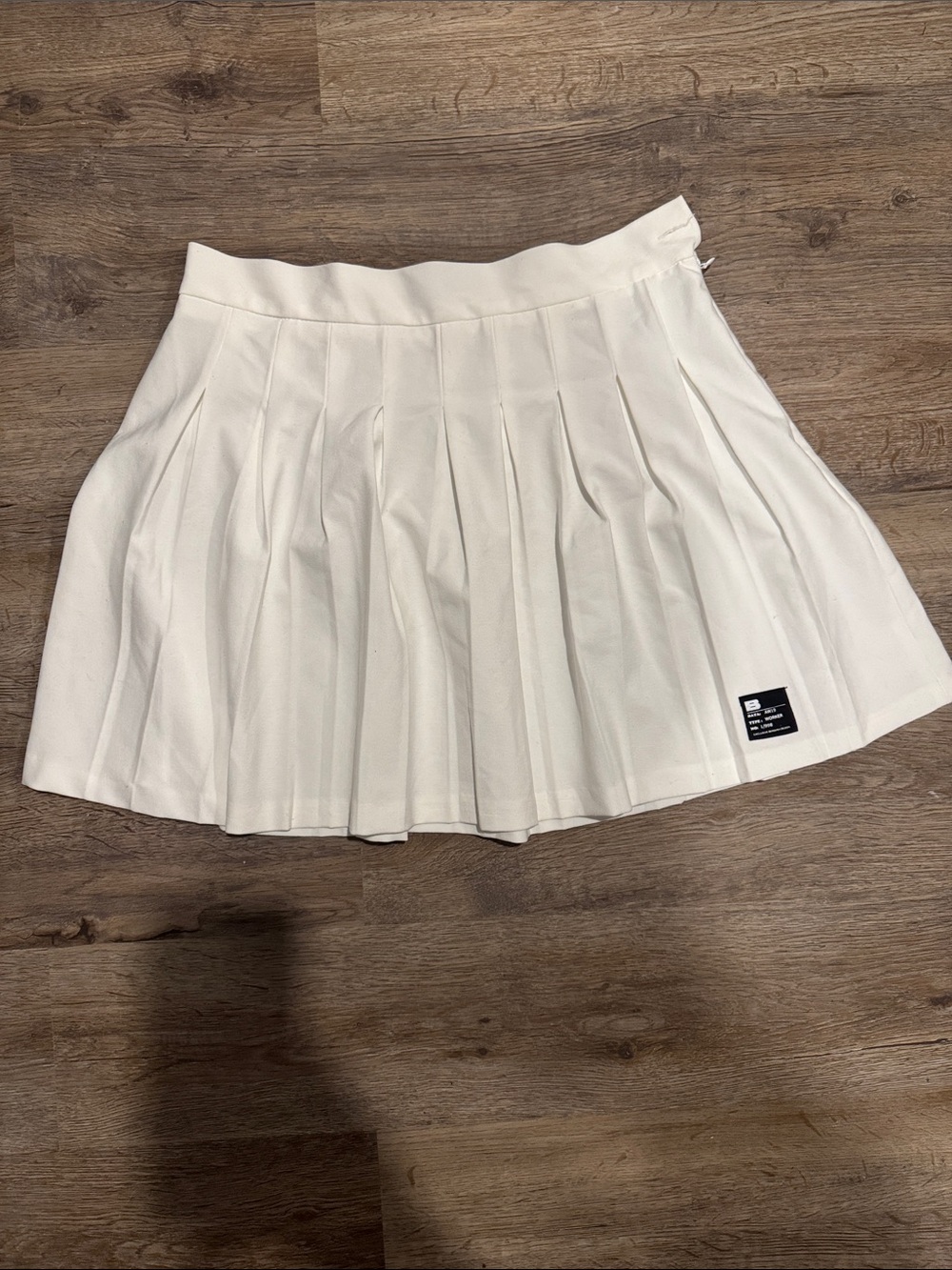 Bershka White Pleated Tennis Skirt